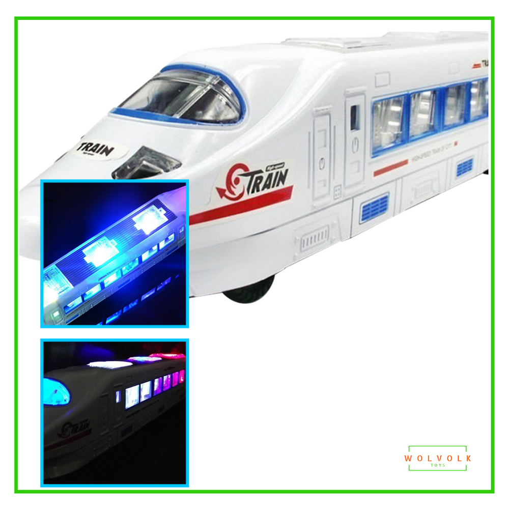 Wolvolk Bump & Go Electric Flash Light Train Toy with Music